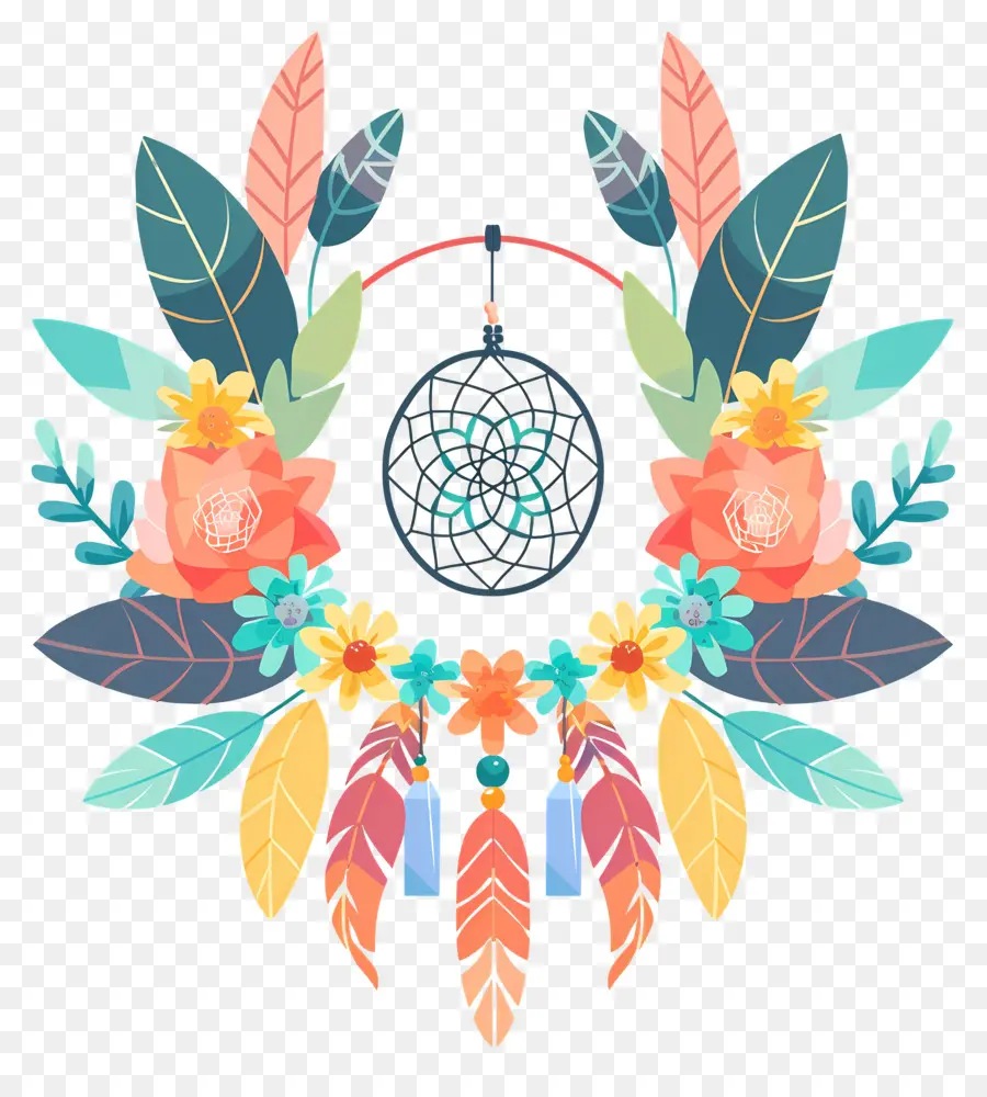 เฟรม Boho，Dreamcatcher PNG