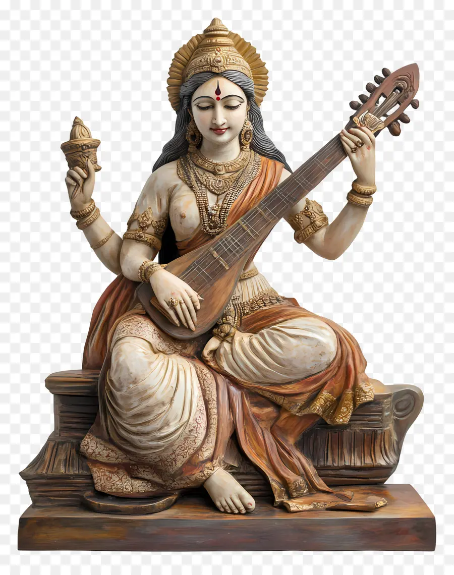 Saraswati，รูปปั้นเทพธิดา PNG