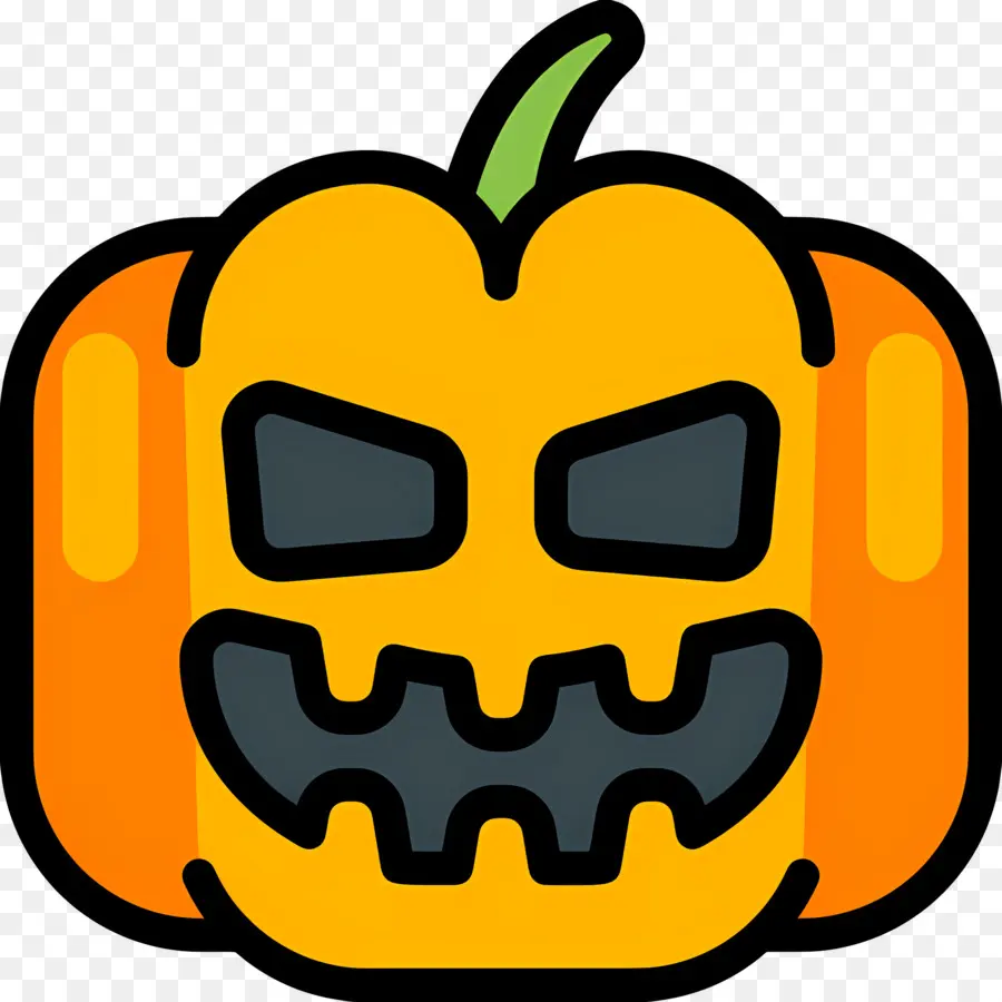 ฟักทองฮาโลวีน，Jack O' Lantern สีส้ม PNG