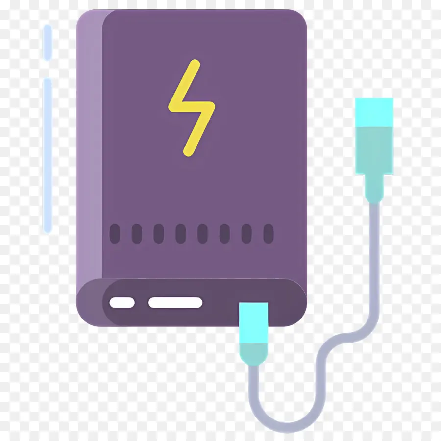 ธนาคารไฟฟ้า，Purple Power Bank PNG