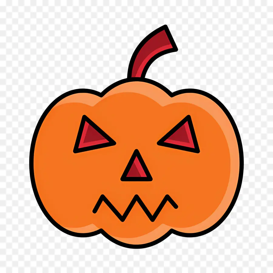 ฟักทองฮาโลวีนที่น่ากลัว，Jack O' Lantern สีส้ม PNG