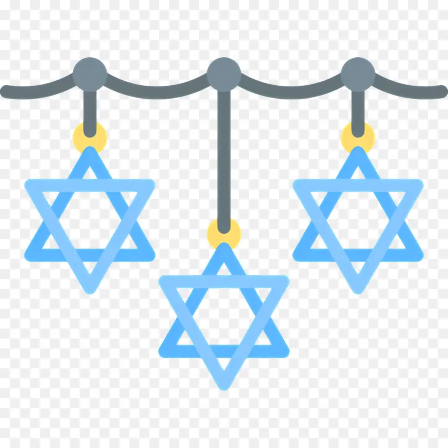 การ์แลนด์ Hanukkah，Blue Star Of David PNG