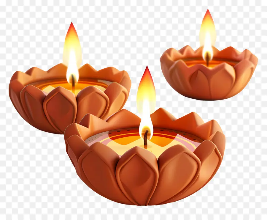 เทียน Diwali，ดินเหนียว PNG