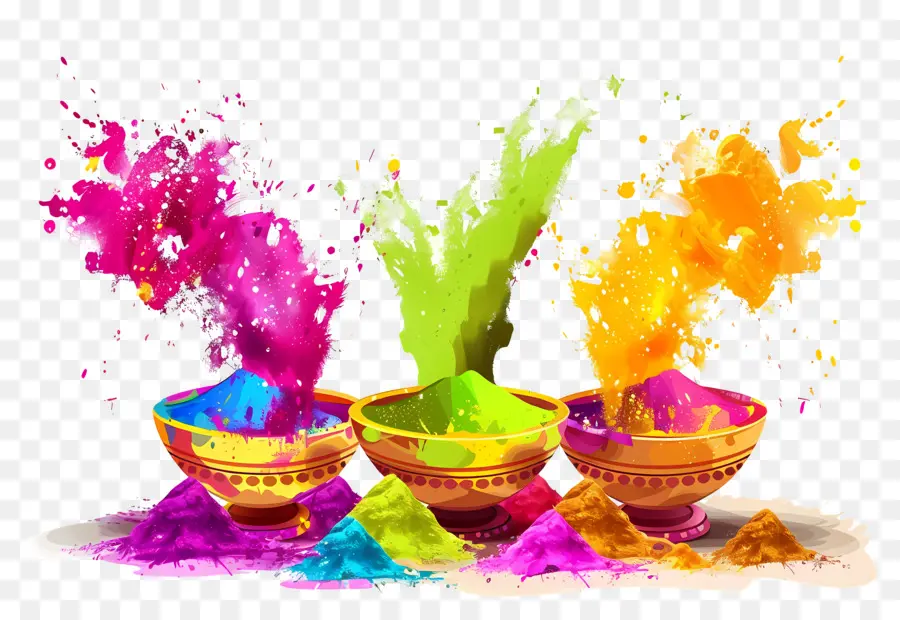 พื้นหลัง Holi，ผง Holi สีสันสดใส PNG