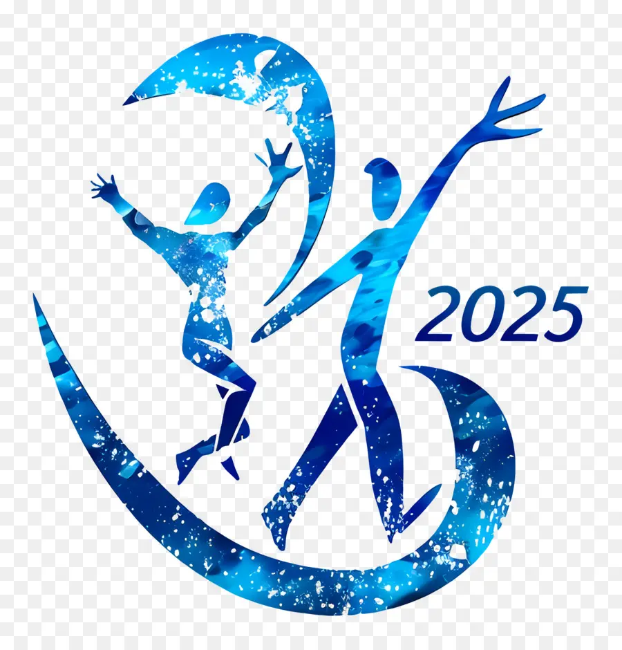 2025 ปี，สีน้ำเงิน 2025 PNG