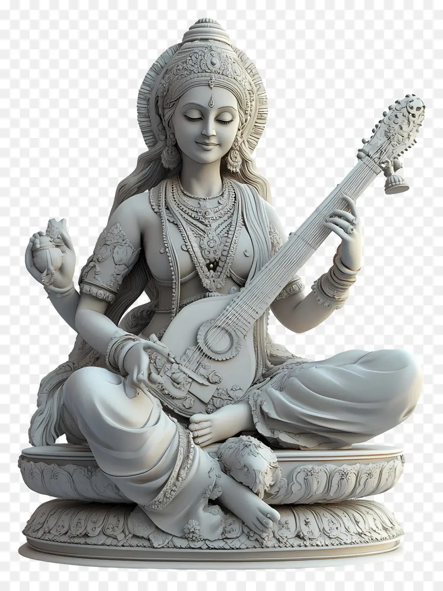 Saraswati，รูปปั้นเทพธิดา PNG