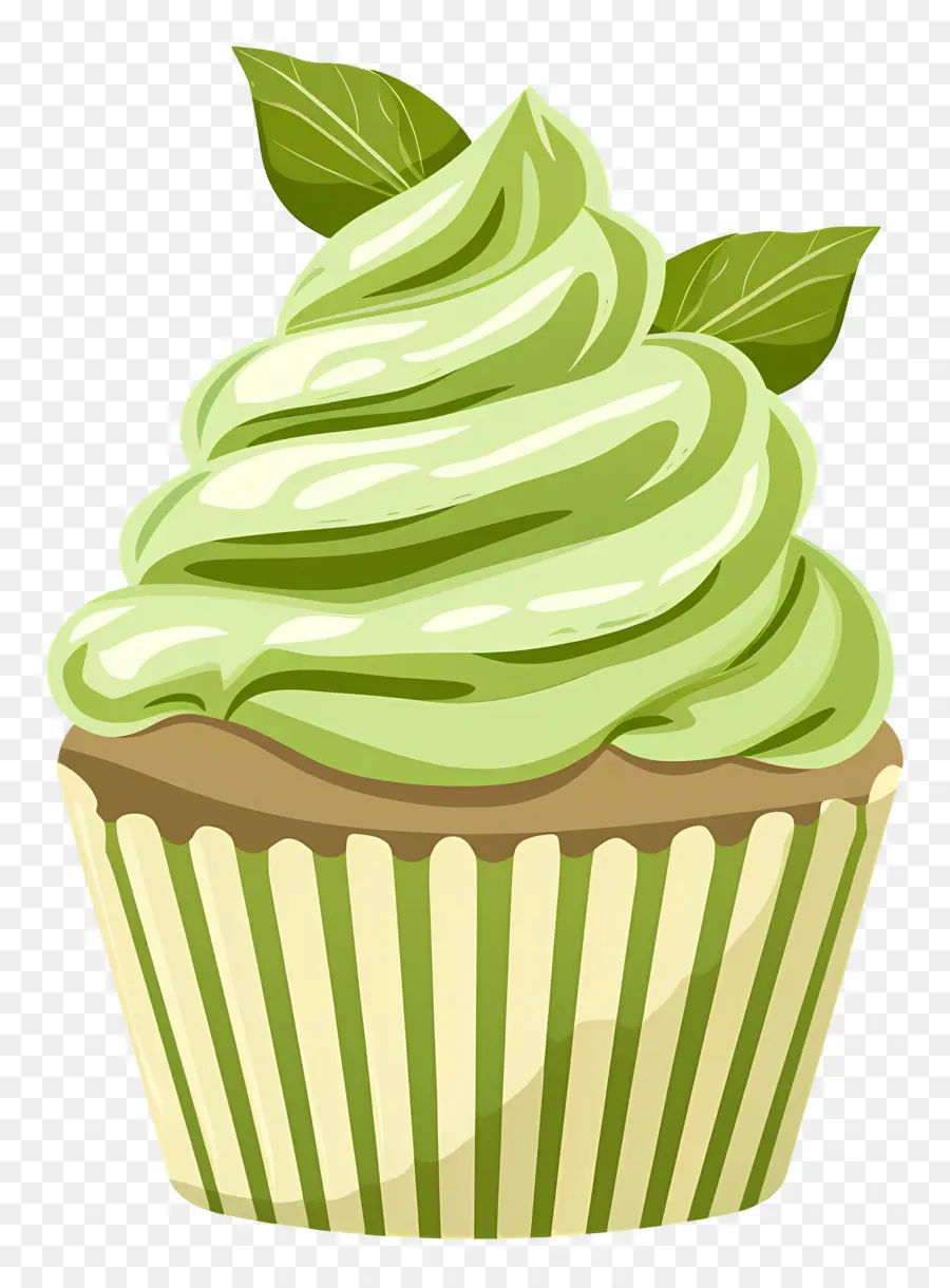 Matcha Cupcake，คัพเค้กสีเขียว PNG