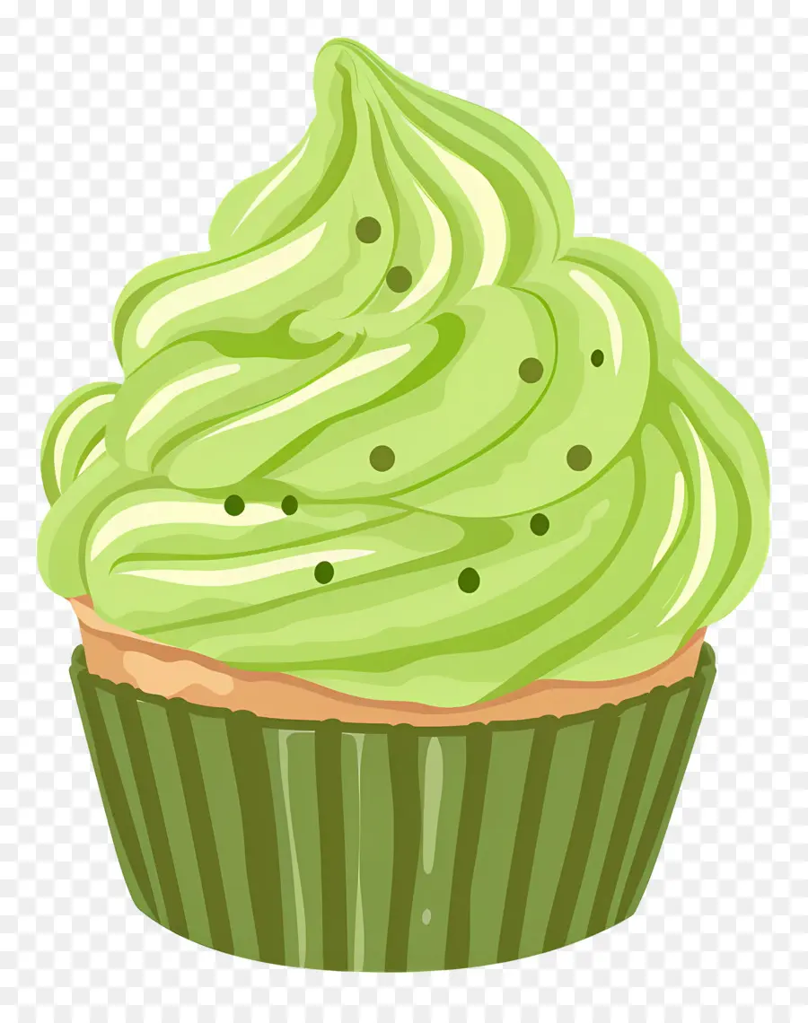 Matcha Cupcake，คัพเค้กสีเขียว PNG