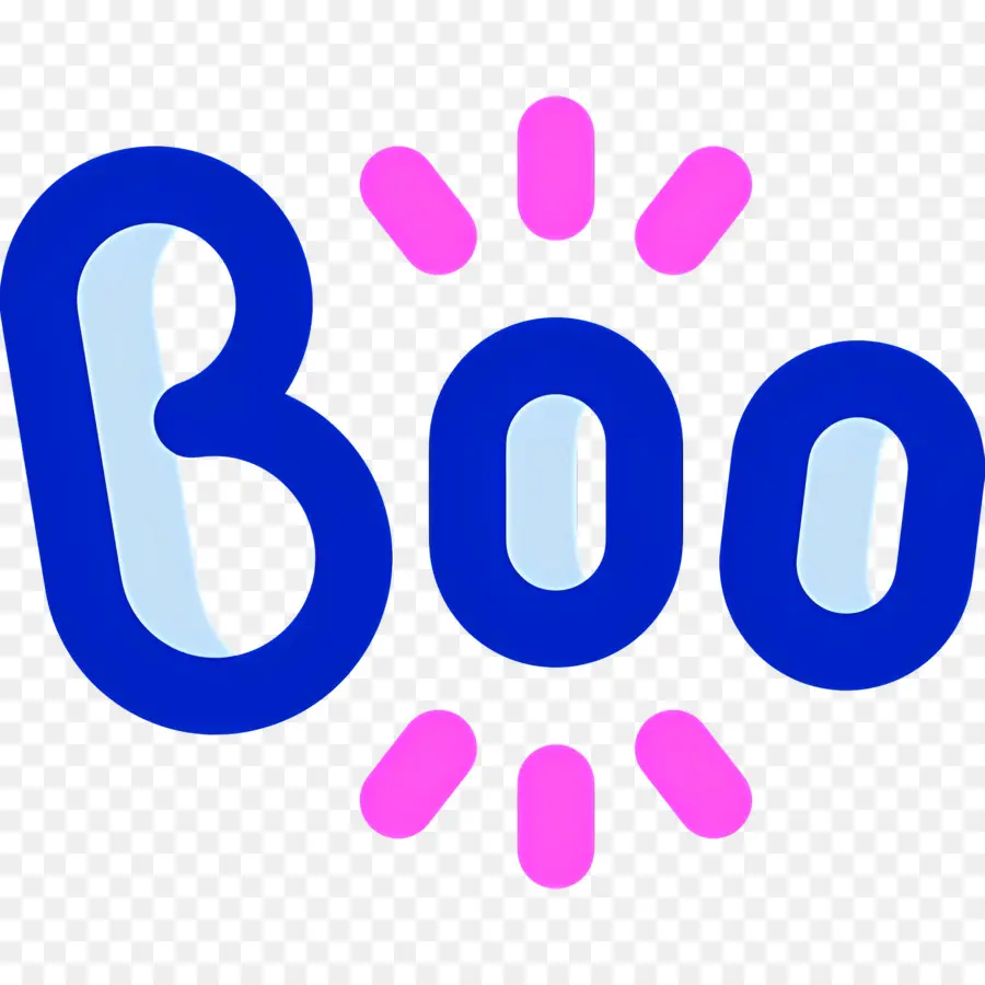 ฮัลโลวีนบู，ข้อความ Blue Boo PNG