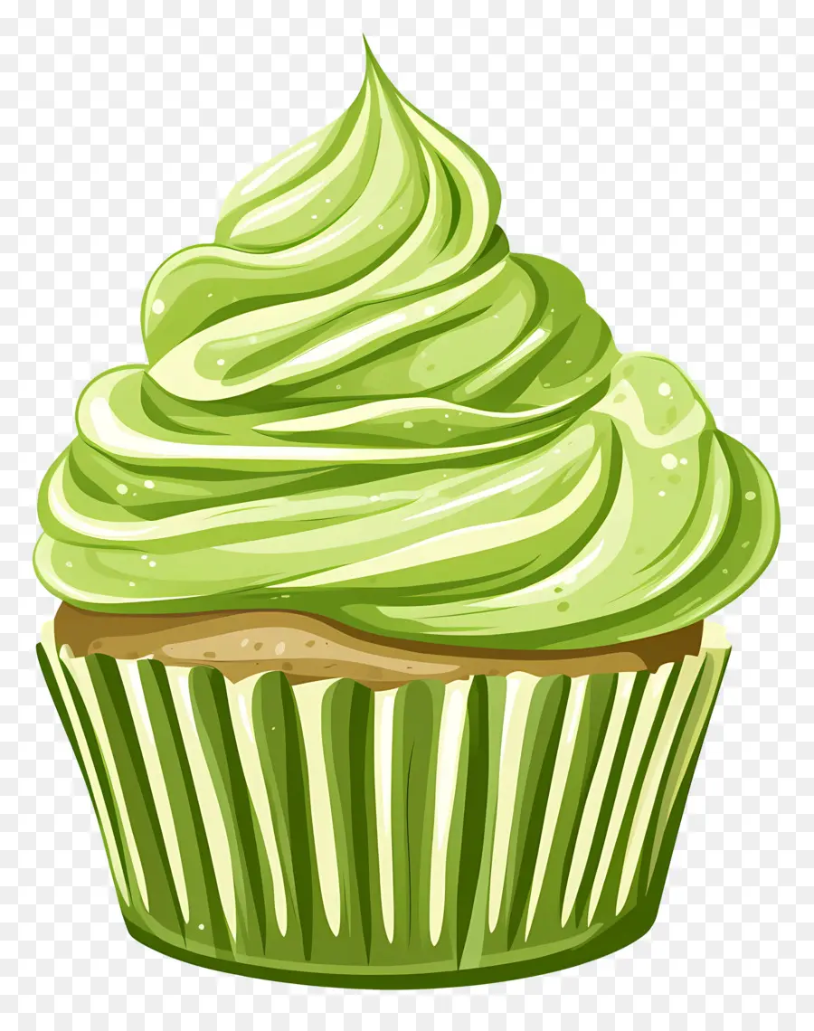 Matcha Cupcake，คัพเค้ก PNG