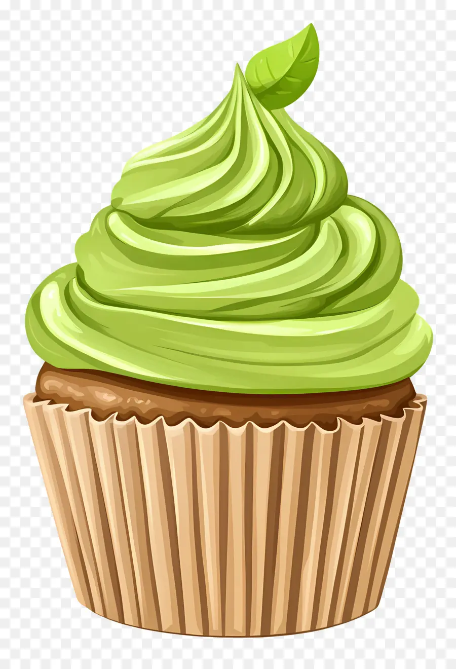 Matcha Cupcake，คัพเค้ก PNG