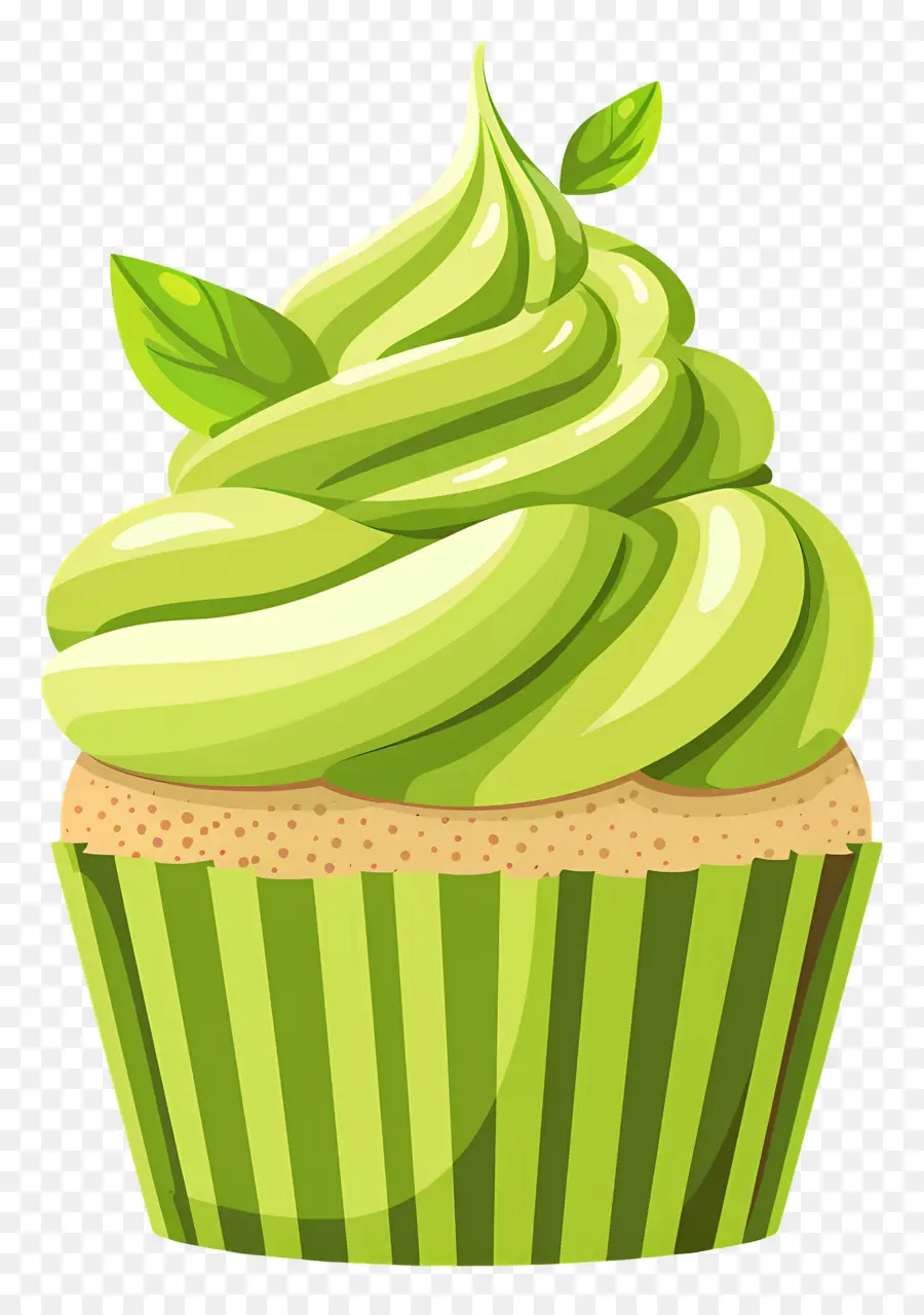 Matcha Cupcake，คัพเค้ก PNG