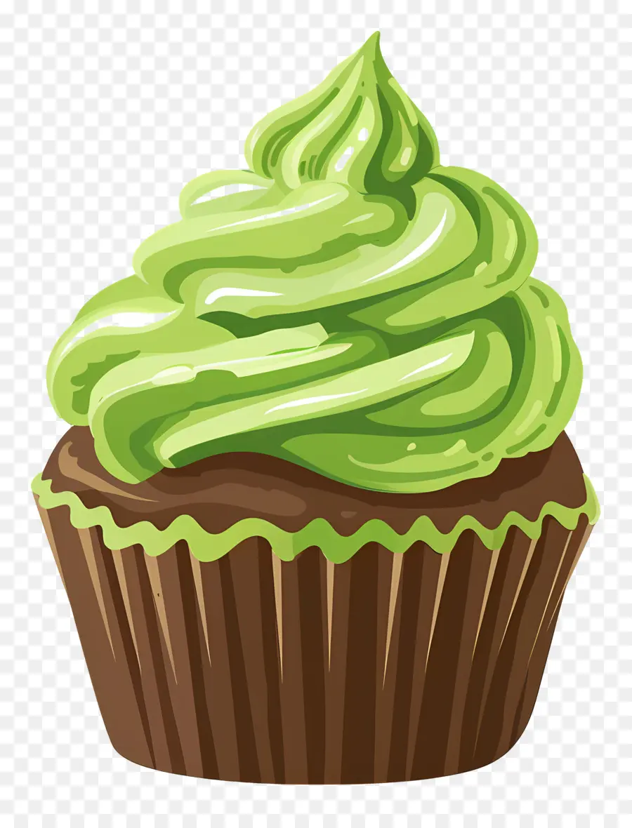 Matcha Cupcake，คัพเค้ก PNG