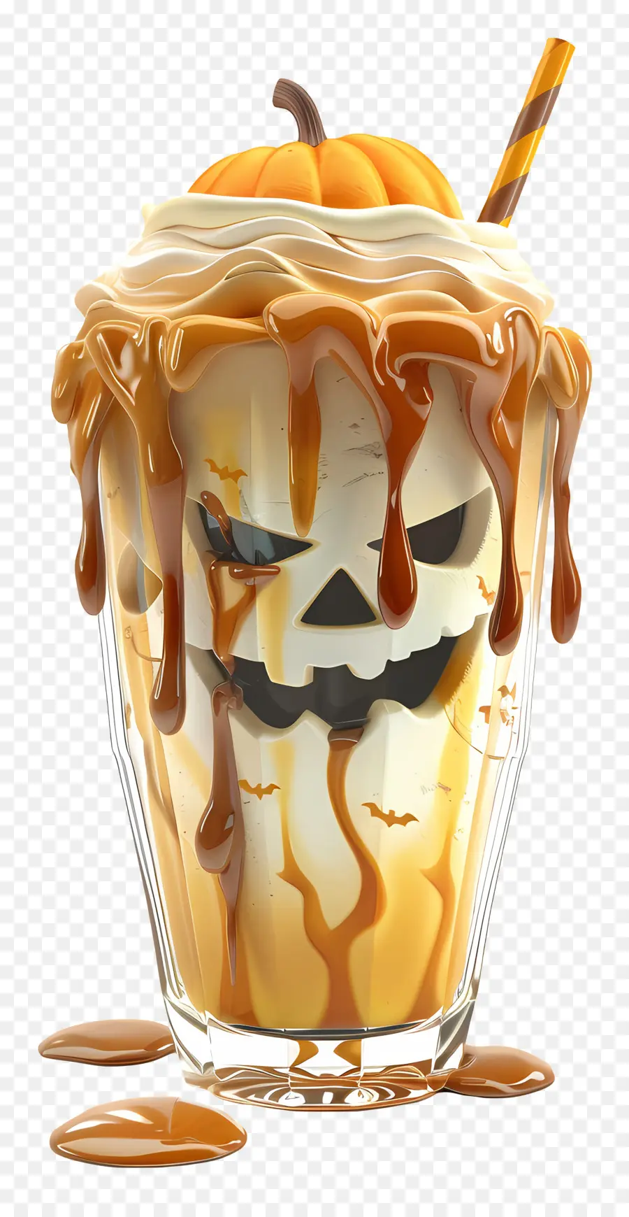 Halloween Milkshake，มิลค์เชคฟักทอง PNG