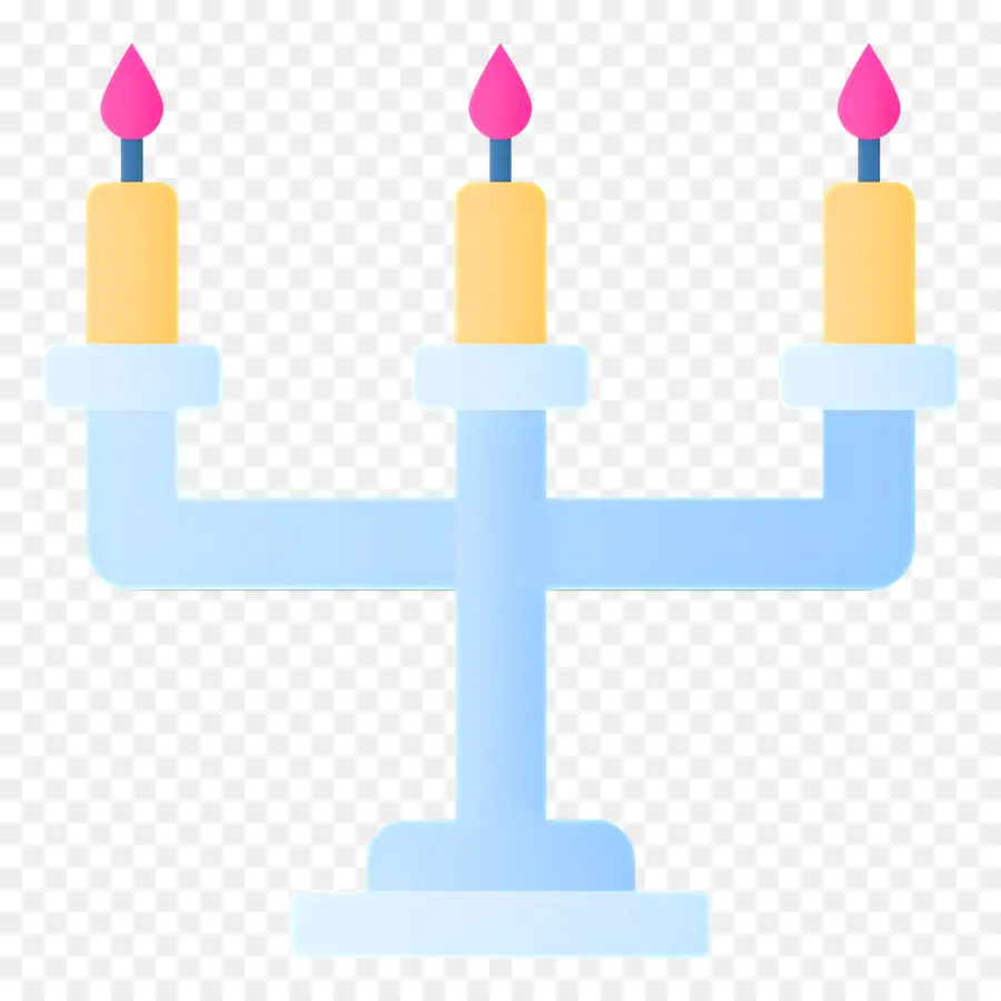 Hanukkah Menorah，เทียนสีน้ำเงิน PNG