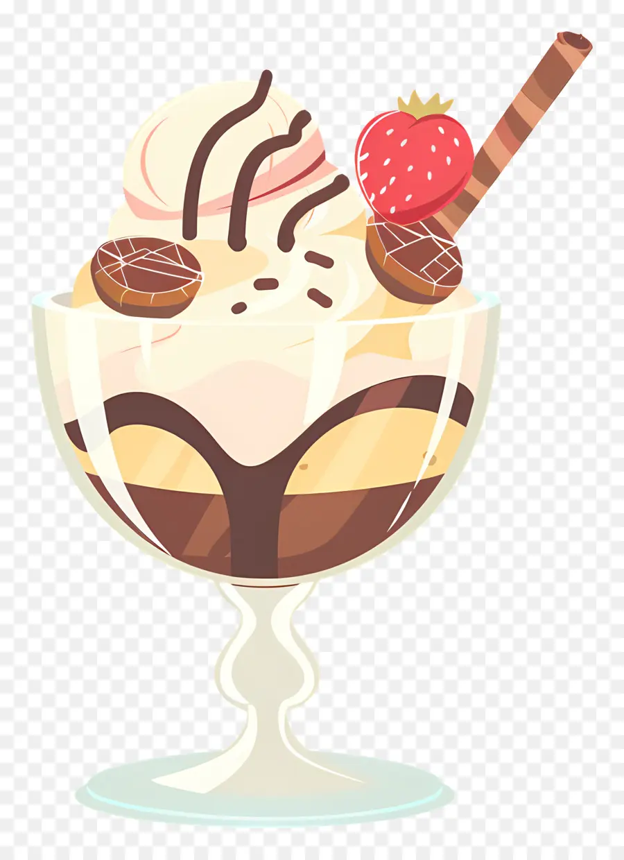 ไอศกรีม Sundae，ซันเดย์ผลไม้ PNG