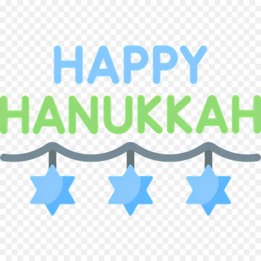 การ์แลนด์ Hanukkah，ข้อความ Hanukkah มีความสุข PNG