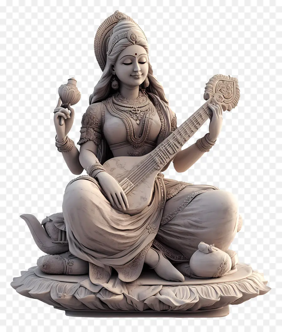 Saraswati，รูปปั้นเทพธิดา PNG