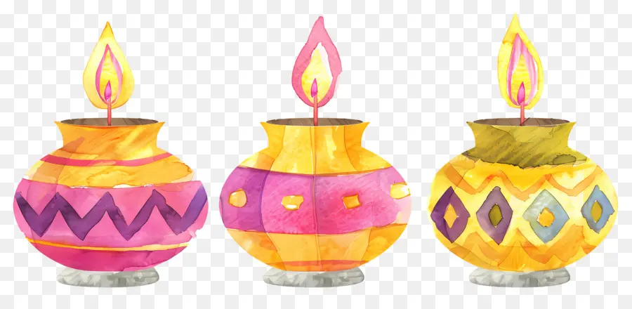 Diwali ให้，โคมไฟน้ำมันกลมสีสันสดใส PNG