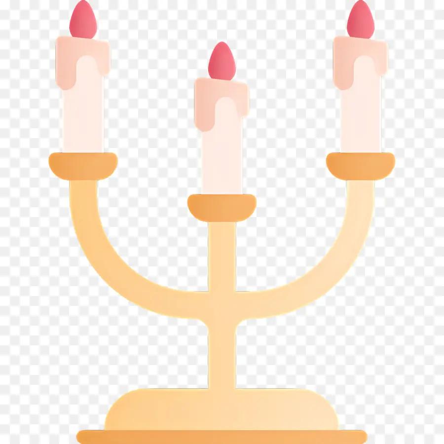 Hanukkah Menorah，Candelabra กับเทียน PNG