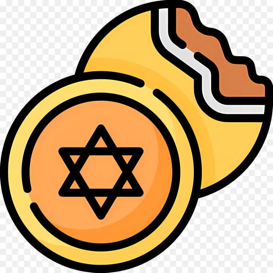 Hanukkah，ดาวของ David Coin พร้อมกับกัด PNG