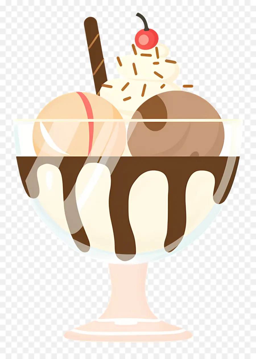 ไอศกรีม Sundae，ช็อคโกแลต PNG