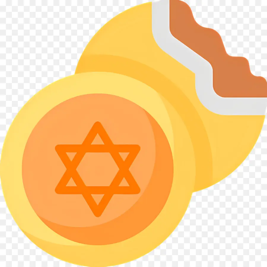 Hanukkah，ดาวของ David Coin พร้อมกับกัด PNG