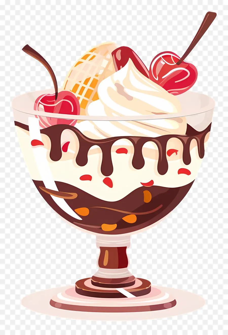 ไอศกรีม Sundae，ซันเดย์ผลไม้ PNG