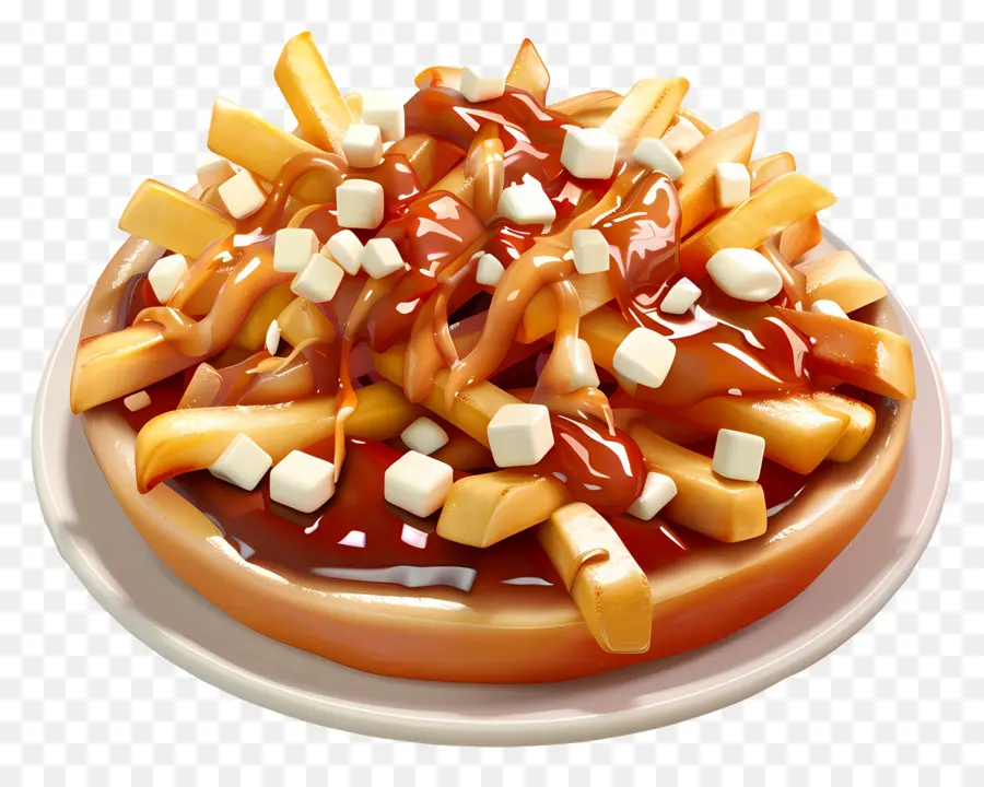 Poutine，ชีสเต้านม PNG