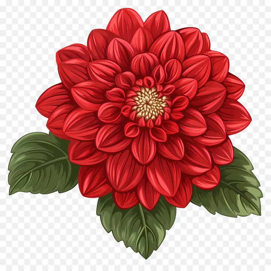 ดอกไม้ Dahlia，ดอกเบญจมาศสีแดง PNG