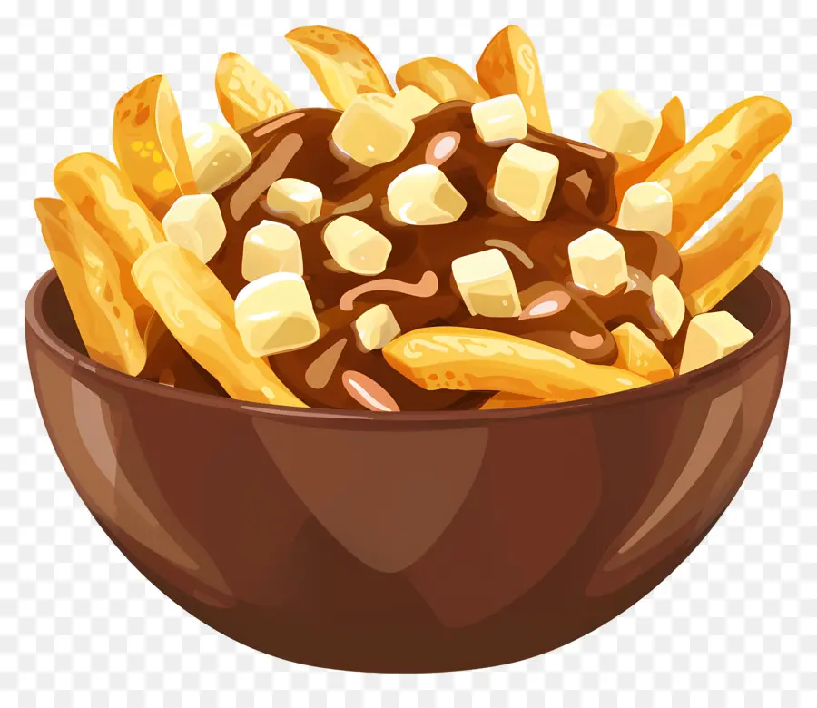 Poutine，ทอดในชาม PNG