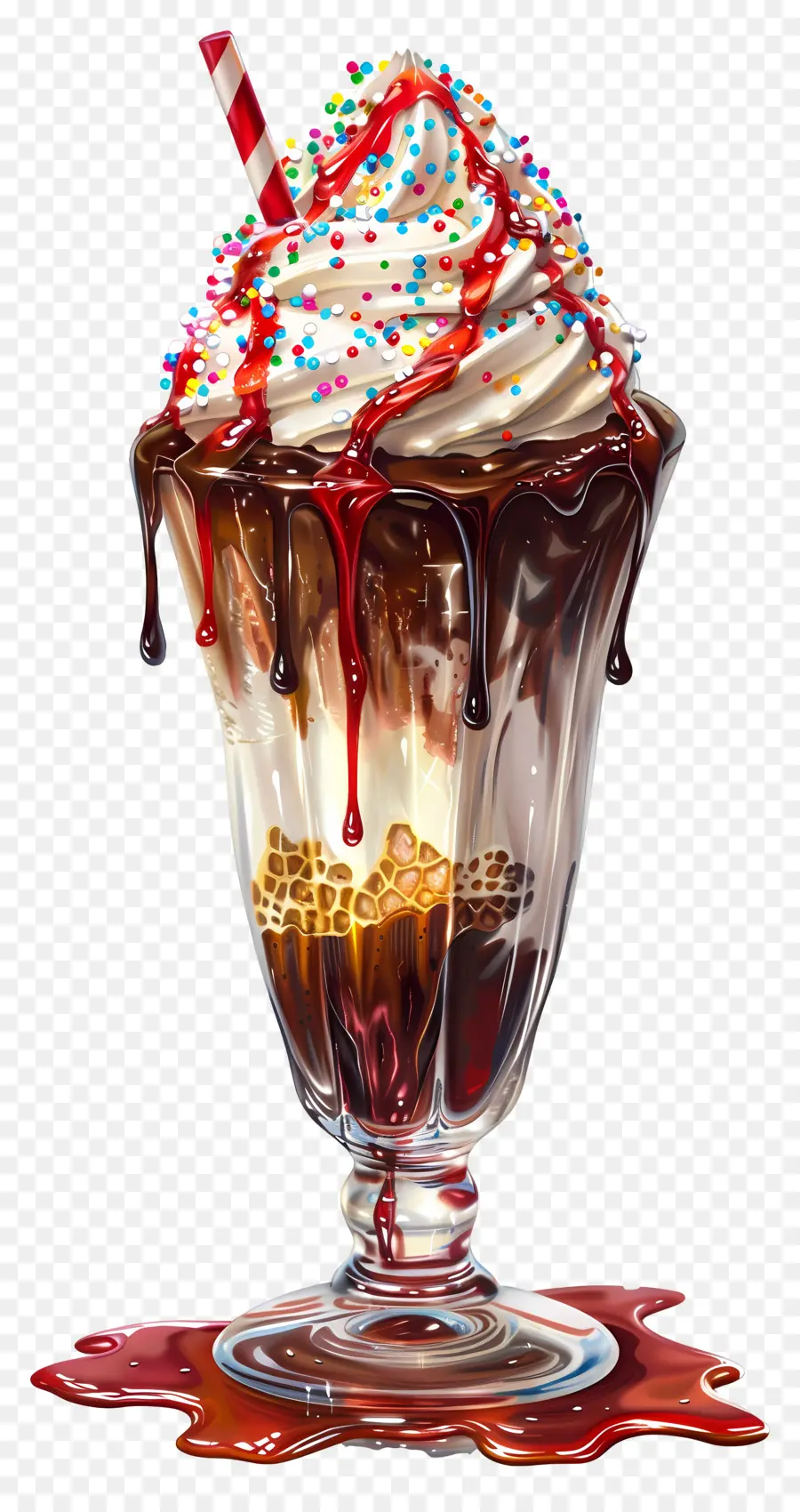 ไอศกรีม Sundae，ช็อคโกแลตซันเดย์ PNG