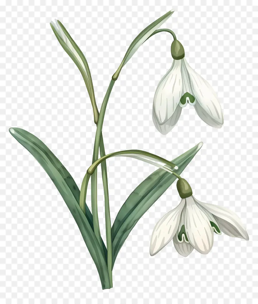 เม็ดหิมะ，Snowdrop เดี่ยว PNG