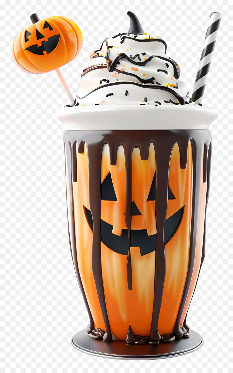 Halloween Milkshake，มิลค์เชคฟักทอง PNG