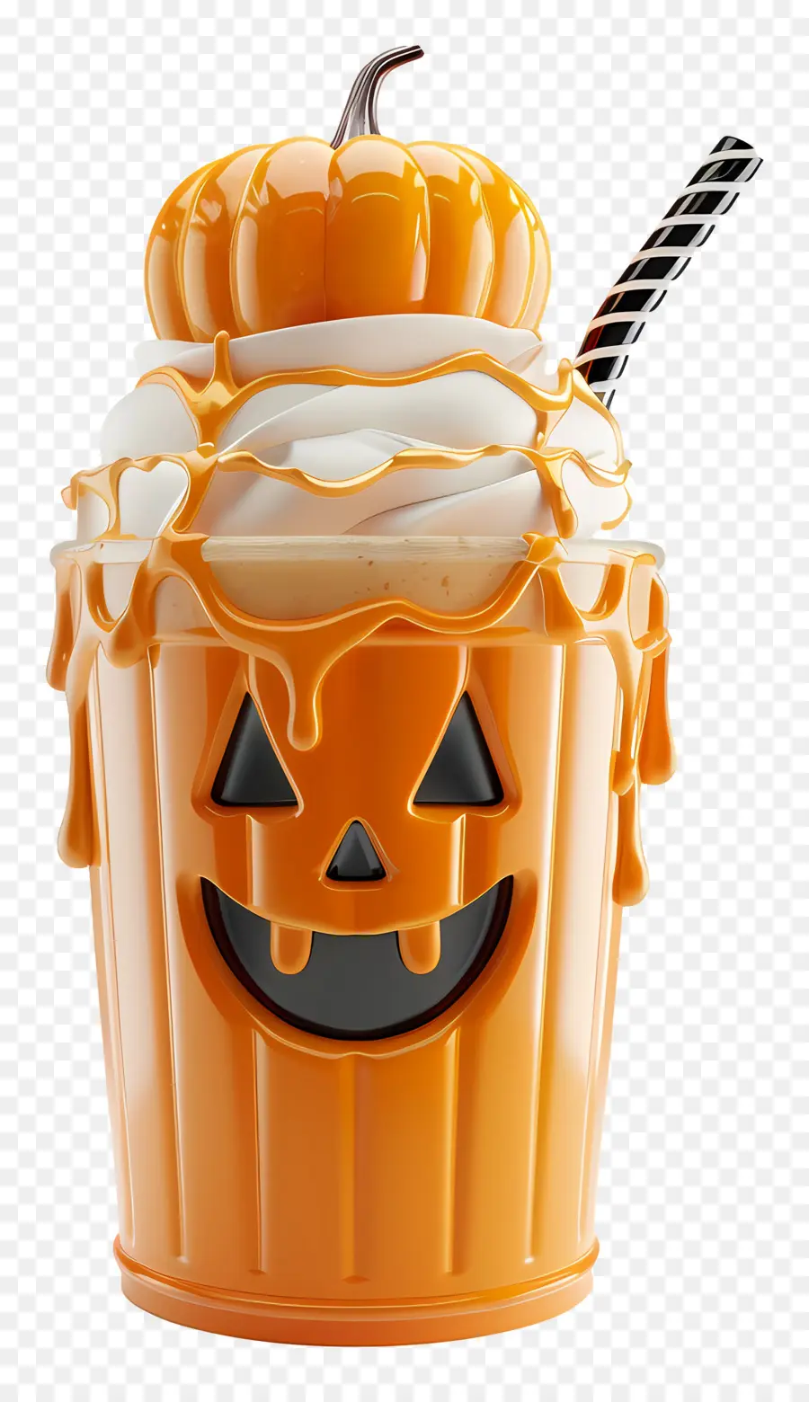 Halloween Milkshake，มิลค์เชคฟักทอง PNG