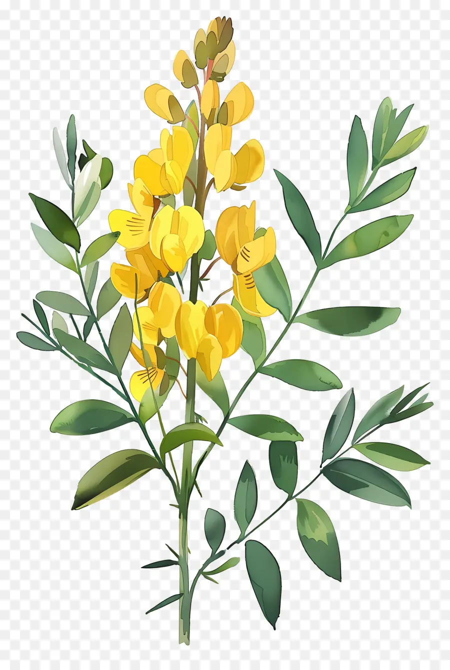 ดอกไม้ Cytisus Wolgaricus，พืชดอกสีเหลือง PNG