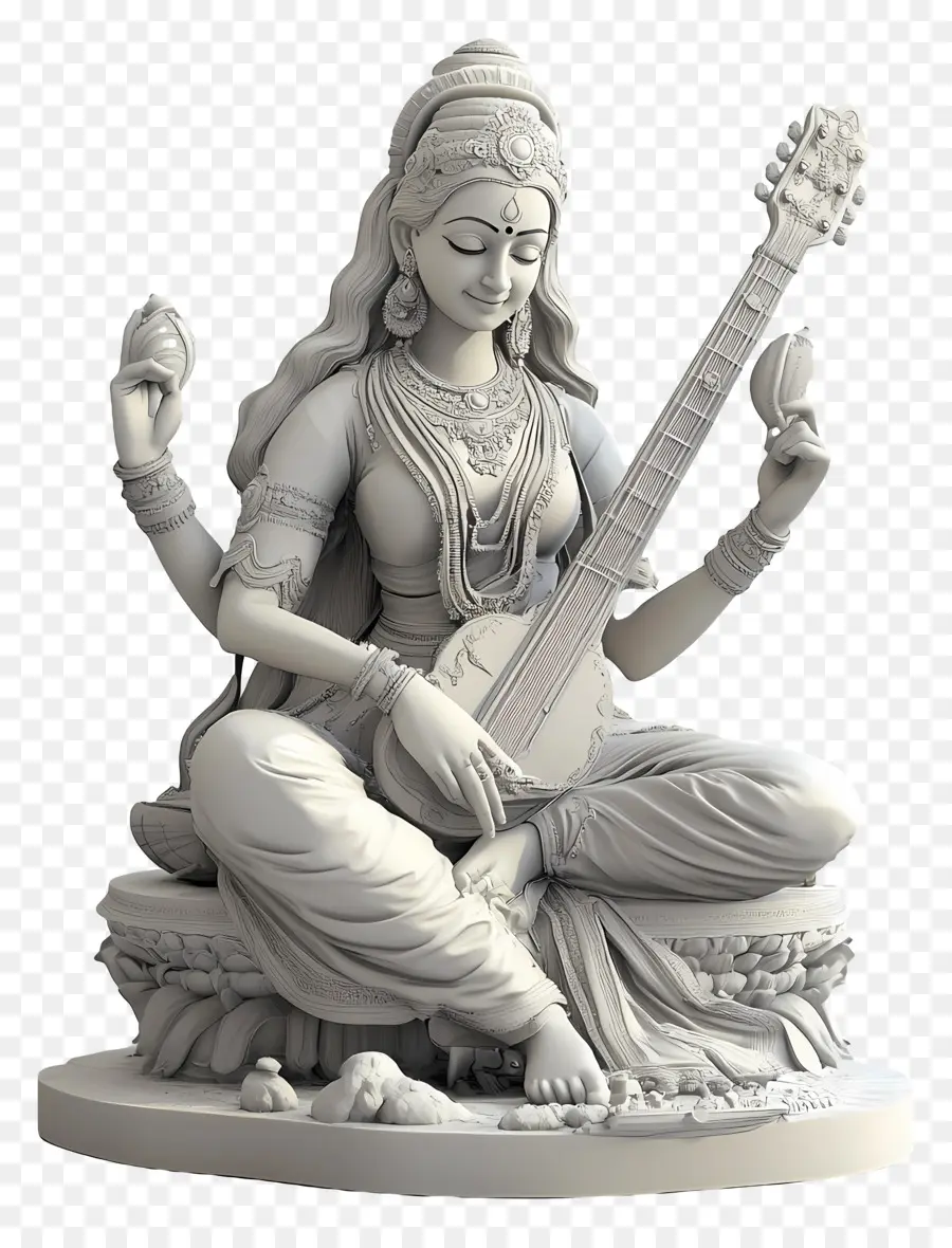 Saraswati，รูปปั้นเทพธิดา PNG