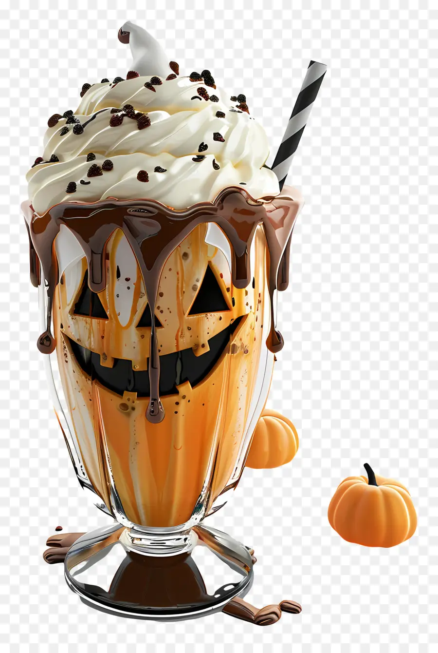 Halloween Milkshake，มิลค์เชคฟักทอง PNG