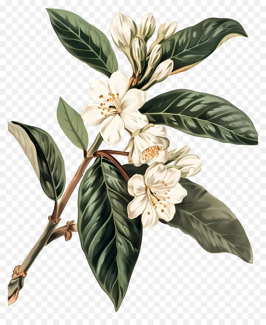 ดอกไม้ Osmanthus，ดอกไม้สีขาว PNG