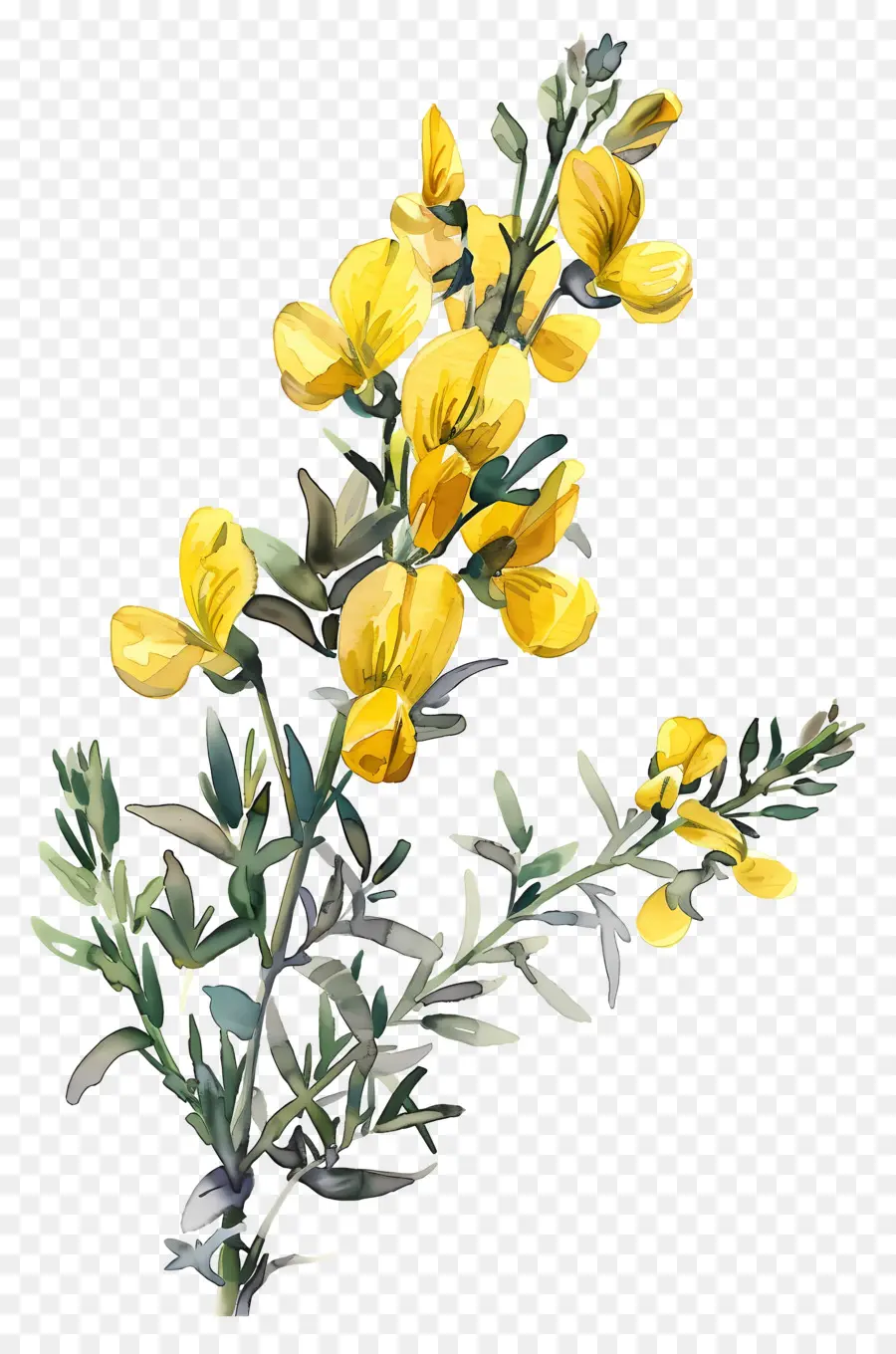 ดอกไม้ Cytisus Wolgaricus，ดอกไม้สีเหลือง PNG