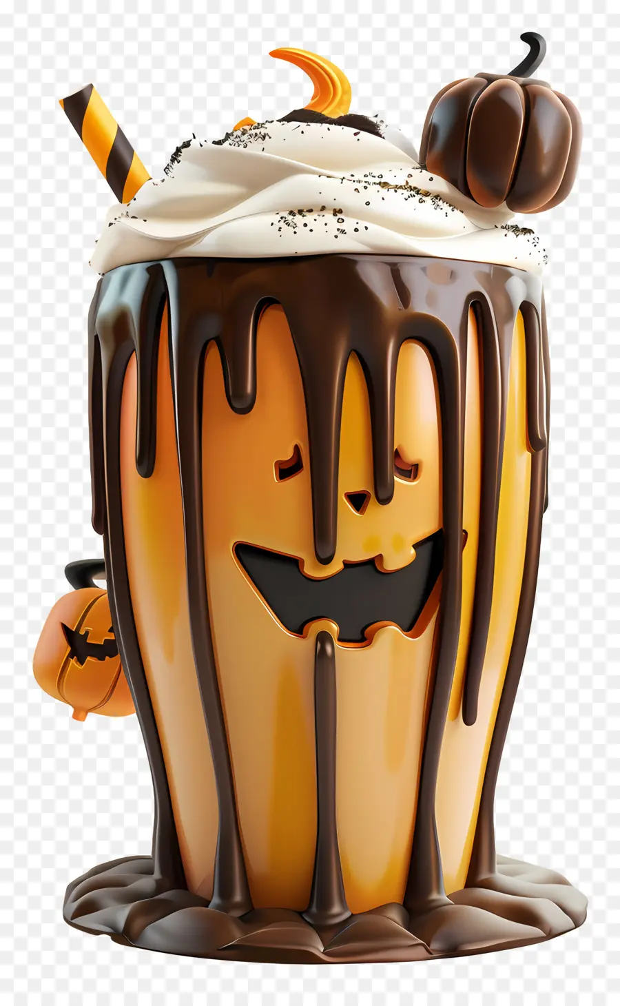 Halloween Milkshake，ฟักทอง PNG