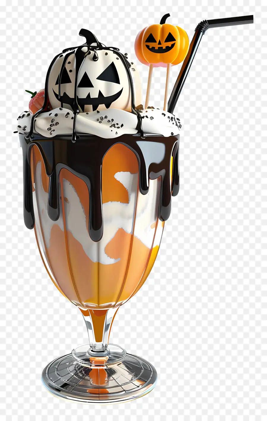 Halloween Milkshake，มิลค์เชคฟักทอง PNG