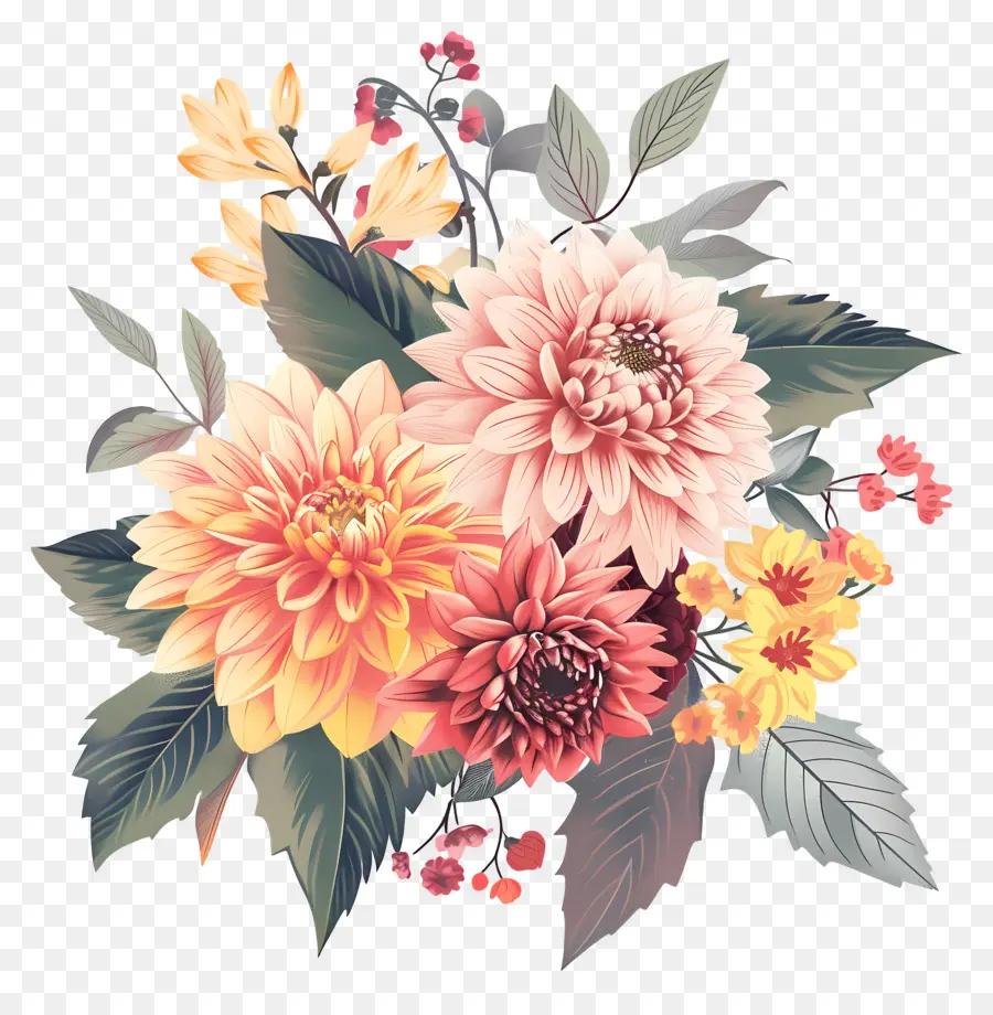 ดอกไม้ Dahlia，ดอกไม้ PNG