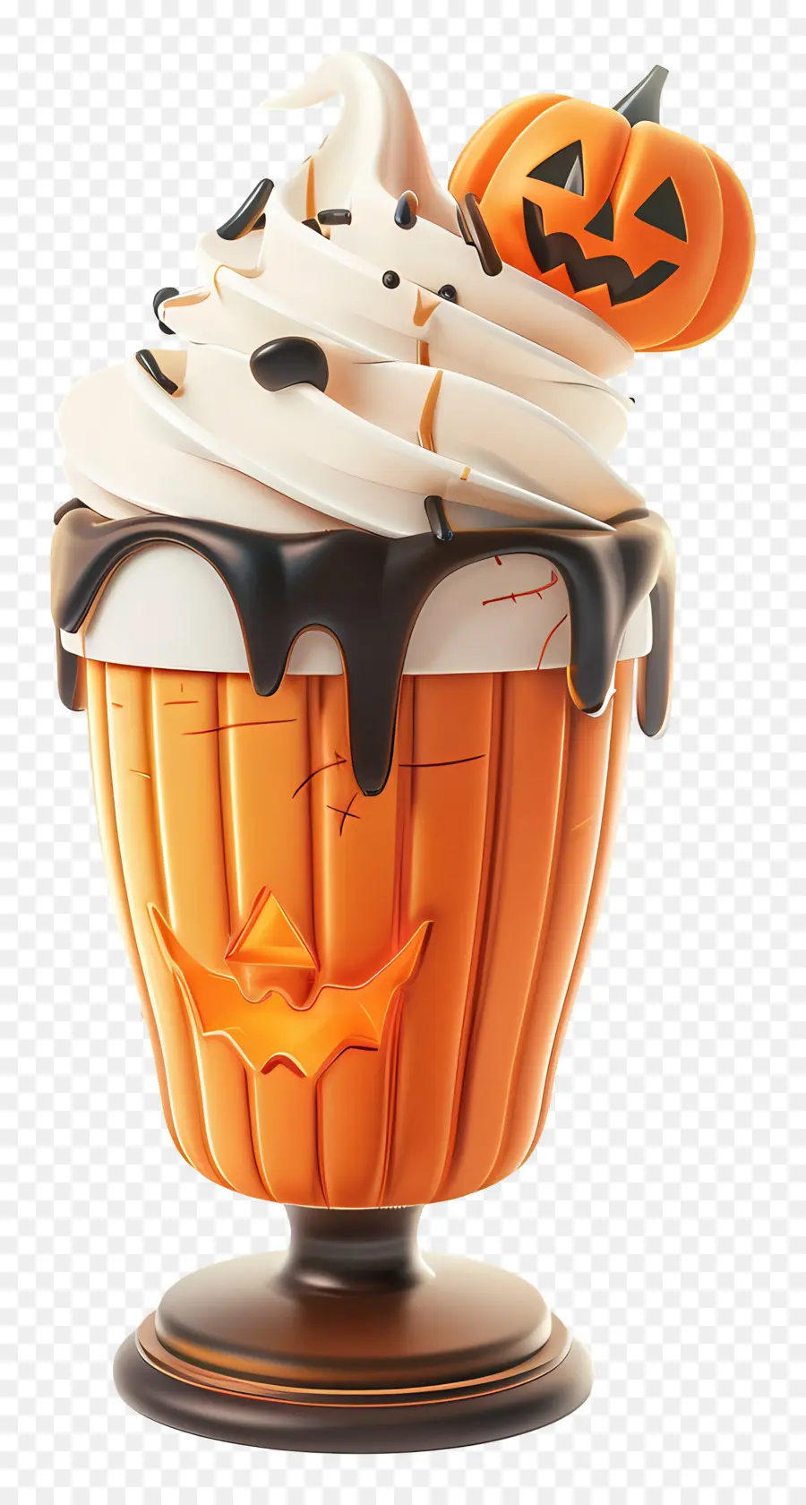 Halloween Milkshake，ฟักทอง PNG