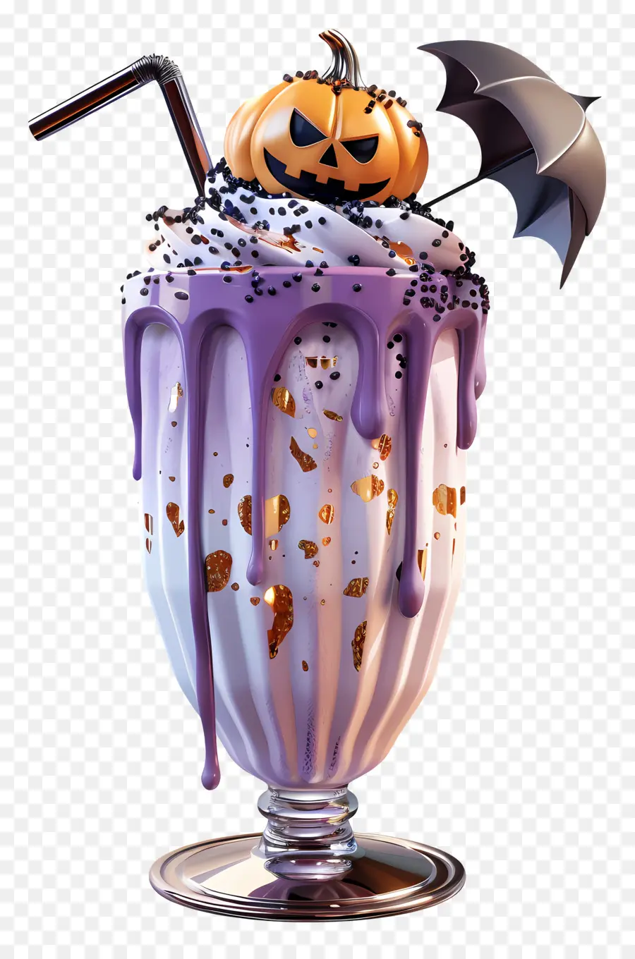 Halloween Milkshake，มิลค์เชคฟักทอง PNG