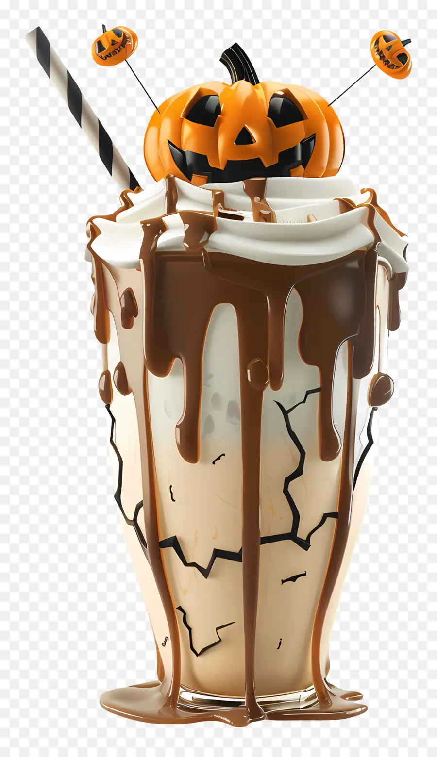 Halloween Milkshake，มิลค์เชคฟักทอง PNG