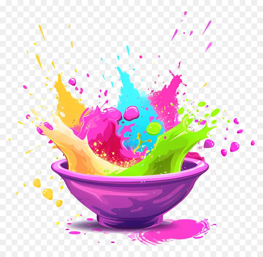 พื้นหลัง Holi，สีสันสดใส PNG