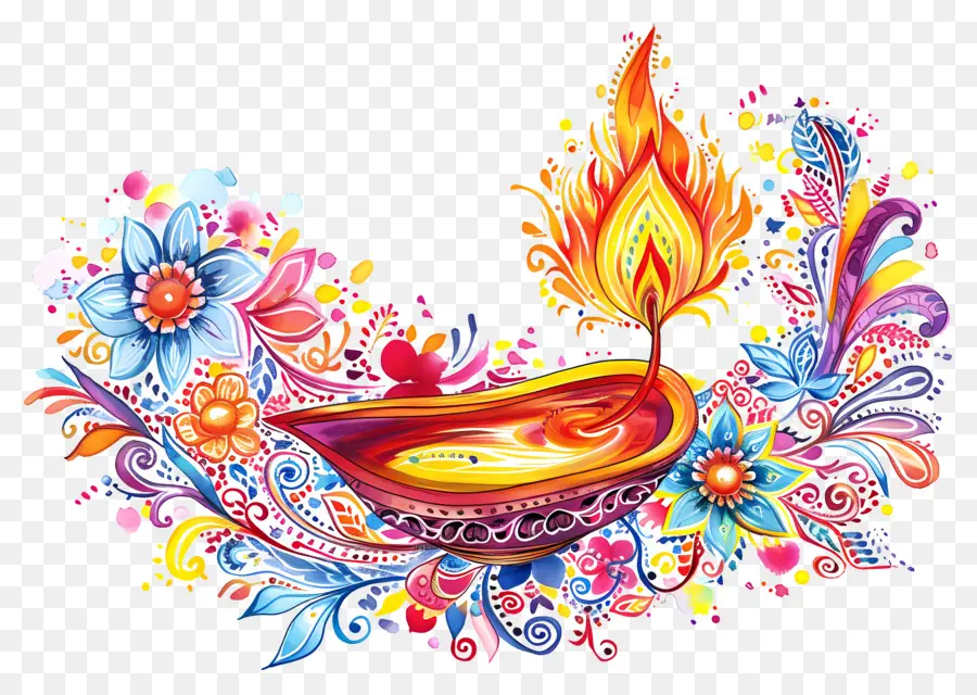 ดอกไม้ Diwali，ดอกไม้ Diya PNG