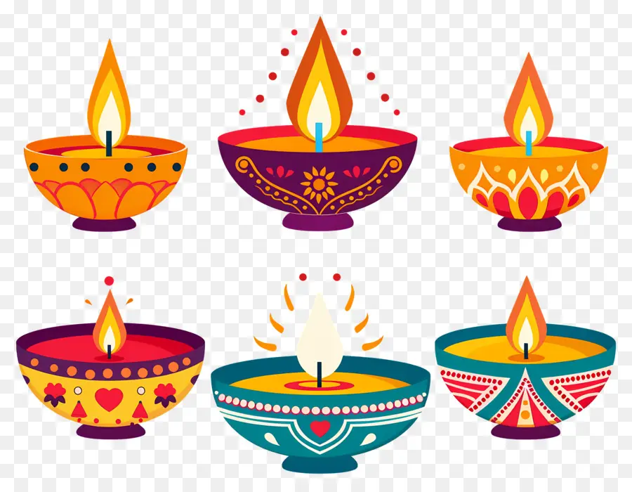 เทียน Diwali，สีพาสเทลที่ได้รับ PNG