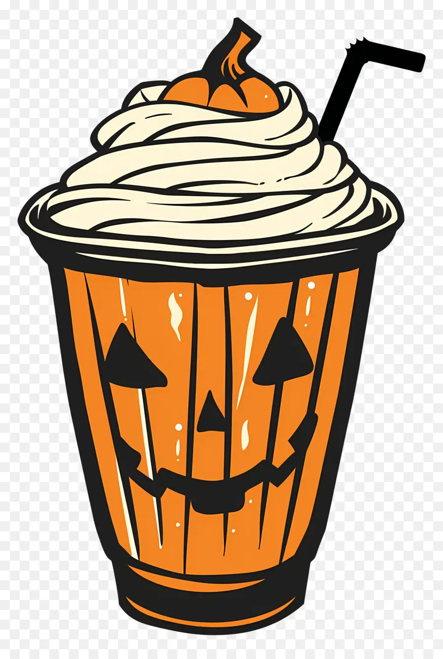 Halloween Milkshake，เครื่องดื่มที่มีธีมฟักทอง PNG